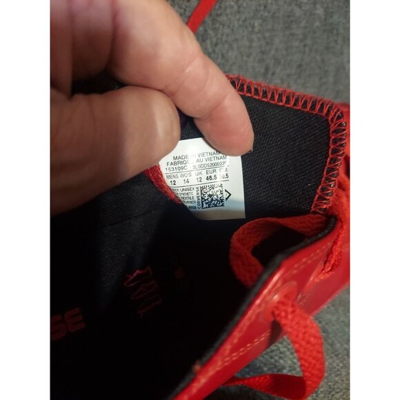 Converse All Star Chuck Taylor Vegan Leather Low Top Red Sneakers Size M12 W14 - Picture 13 of 14